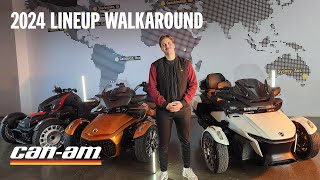 New 2024 CanAm Spyder amp Ryker Walkaround [upl. by Naiviv]