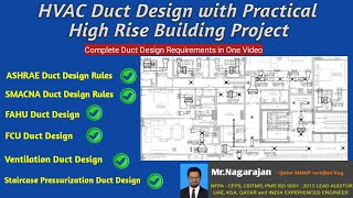 HVAC Duct Design using ASHRAE amp SMACNA l Step by Step Procedure with Common Design Mistakes 🔥 [upl. by Anahpets]