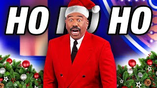 Family Feud Christmas yule log ROASTS Steve Harvey [upl. by Howarth781]