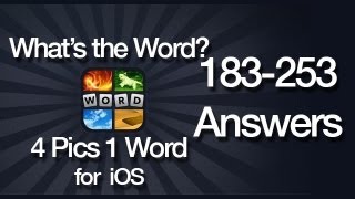 Whats The Word 4 Pics 1 Word Answers for iOS 183253 [upl. by Lleraj]