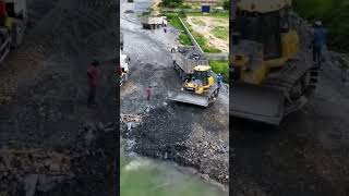 New shantui dozer Pushing rock [upl. by Walston]