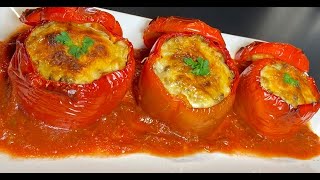 UNE DÉLICIEUSE recette DE POIVRONS FARCIS 🌶  recette idéale pour le mois de RAMADAN 2021🌙 [upl. by Andreana444]