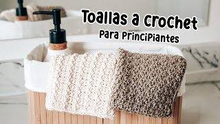 COMO TEJER TOALLAS DE MANO A CROCHET  TUTORIAL PARA PRINCIPIANTES  Daniis Ways [upl. by Lahcsap434]