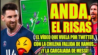 ANDA EL RISAS  El vídeo que VUELA POR TWITTER con la chilena fallida de Ramos ¡y Messi se ríe [upl. by Trust994]