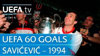 Dejan Savićević v Barcelona 1994 60 Great UEFA Goals [upl. by Maison724]