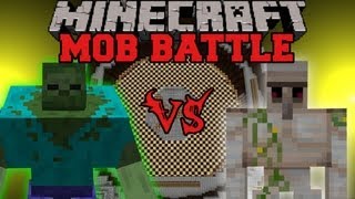 Mutant Zombie Vs Iron Golem  Minecraft Mob Battles  Mutant Creatures Mod [upl. by Iveksarap92]