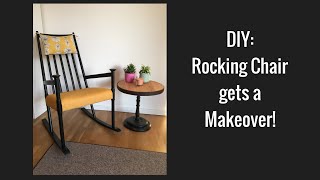 Diy Rocking Chair Makeover Before and After Upcycling [upl. by Adnerb]