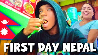 Black Man Tries Nepal’s Famous Momo 🇳🇵Kathmandu First Day [upl. by Kelleher]