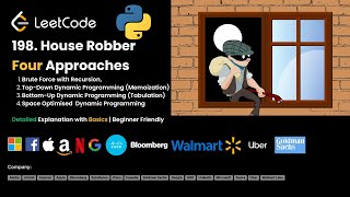 🔒 LeetCode 198 House Robber – 4 Approaches Explained  Naive to Optimised  Recursion to DP 🚀 [upl. by Ahcsropal]