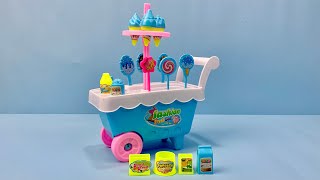 3 Minutes Satisfying with Unboxing Cute Pink Ice Cream Store Cash Register ASMR  Review Toys [upl. by Bissell]