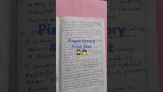 PIAGET theory of cognitive development  Childdevelopmentandpedagogy ctet tet psychology cdp [upl. by Mindy919]