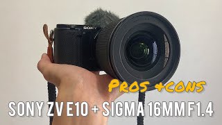 Sony ZVE10 with Sigma 16mmF14  Unboxing Setup amp My First Impression [upl. by Aihtnys924]