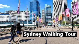 Walking SYDNEY Darling Harbour Pyrmont Bridge To Wynyard Station amp Shops Around Station [upl. by Eidnas]