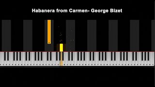 How To Play Habanera from Carmen  Easy Piano [upl. by Avlis]