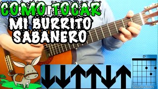 Como tocar quotMi burrito sabaneroquot guitarra Villancicos navidad FACIL  2 versiones Cumbia y Normal [upl. by Dimo]