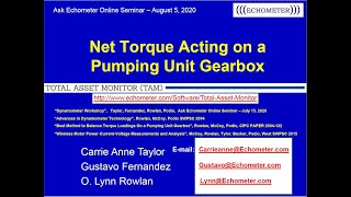 Ask Echometer Session 12 August 5 2020 Net Gearbox Torque [upl. by Ovid623]