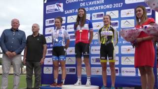 La marseillaise pour Marie Le Net championne de France juniors dame du contre la montre [upl. by Niessuh55]