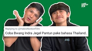 INDRA JEGEL DIBIKIN NGAKAK JIRAYUT  Teman Nonton Film Bertanya Jirayut dan Indra Jegel Menjawab [upl. by Slinkman]