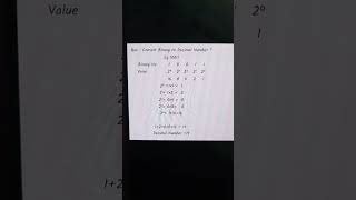 Convert Binary to Decimal Number 10011  technical decimal binarynumber binary bina [upl. by Chryste]