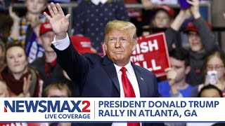 LIVE President Donald Trump campaign rally in Atlanta Ga  NEWSMAX2 [upl. by Hurst189]