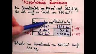 Proportionale Zuordnung  Erklärung und Beispiel [upl. by Tegan]