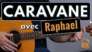 Jouer des rythmiques avec Caravane de Raphael  Tuto Guitare [upl. by Pontias]