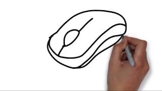 How to Draw a Computer Mouse Step by StepLearn Drawing [upl. by Biamonte]