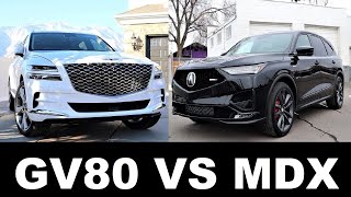 2022 Genesis GV80 Prestige Signature Vs 2022 Acura MDX Type S Is The GV80 Worth 10000 More [upl. by Hpsoj]