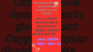 Decomposition of Conc Sulphuric acid [upl. by Ahsain]