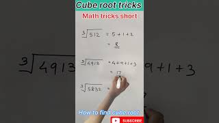 Cube root tricks shortHow to find cube rootlearn cube root only 2 Sec shortmath trick short [upl. by Estren454]