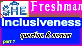 Inclusiveness freshman course exam and answers p1 freshmancourse ethiopiaeducation inclusivenes [upl. by Ainit]