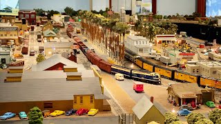 Beautiful Private Model Railroad HO Scale Train Layout at The Corona Model Railroad Society [upl. by Melinde]