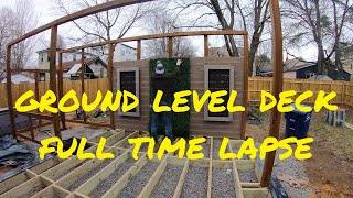 Ground Level Deck Build  Full Project Time Lapse [upl. by Areemas]