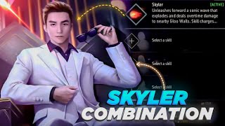 SKYLER  BEST  COMBINATION AFTER UPDATE  FREE FIRE SKYLER COMBINATION [upl. by Eberto518]