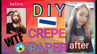 CREPE PAPER DIY HAIR COLOR HIGHLIGHTS MONTAGE  LAYSABENUSA [upl. by Stanley]