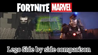 Fortnite Battle Royale Chapter 5 Season 4 Official Season Trailer in Lego Side by side comparison [upl. by Enilatan]