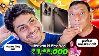 DYNAMOS DAD UNBOXING 16 PRO MAX  ANGRY REACTION 😠 [upl. by Ayeki]