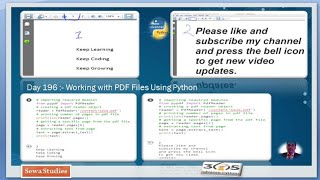 Day 196 Working with PDF Files Using Python [upl. by Yar28]