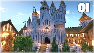 Minecraft How to Build a Medieval Castle  Huge Medieval Castle Tutorial  Part 1 [upl. by Eioj296]