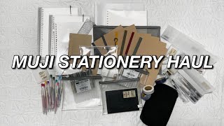 MUJI STATIONERY HAUL chill with me [upl. by Bondie]