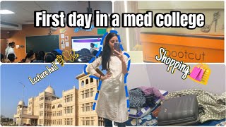 First day of medical college🩺⚕️💕 shopping for college🛍️ Foundation course First year MBBS student [upl. by Tildy]