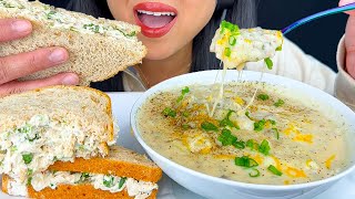 ASMR TUNA SANDWICH AND POTATO SOUP  EATING SOUNDS  MUKBANG  ASMR PHAN [upl. by Lekim]