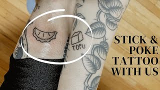 Stick amp poke tattoo with us  giving eachother tattoos [upl. by Deacon]