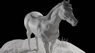 close up render  Horse Sculpt ZBrush [upl. by Attennyl181]