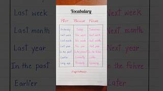 Vocabulary  PresentPastFuture 💯👩‍🏫✅️ english education grammar englishtips [upl. by Bradwell]