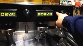 Grimac ELE 3 3 Group Espresso machine Use and Functions [upl. by Eilesor]