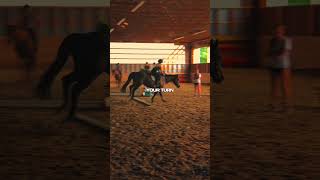 😨🐎 Horse Jumping FAIL shorts horseriding horsebackriding [upl. by Lipfert]