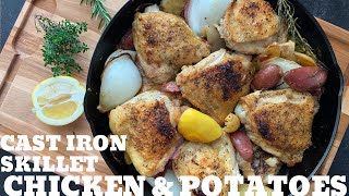 Cast Iron Skillet Chicken and Potatoes [upl. by Killoran]