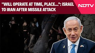 Iran Attacks Israel  quotWill Operate At Time Place We Decidequot Israel To Iran After Missile Attack [upl. by Kokaras]