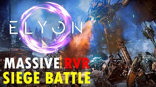 Elyon Crazy PvP Large Scale Siege Battle RvR Snow Region [upl. by Madra]